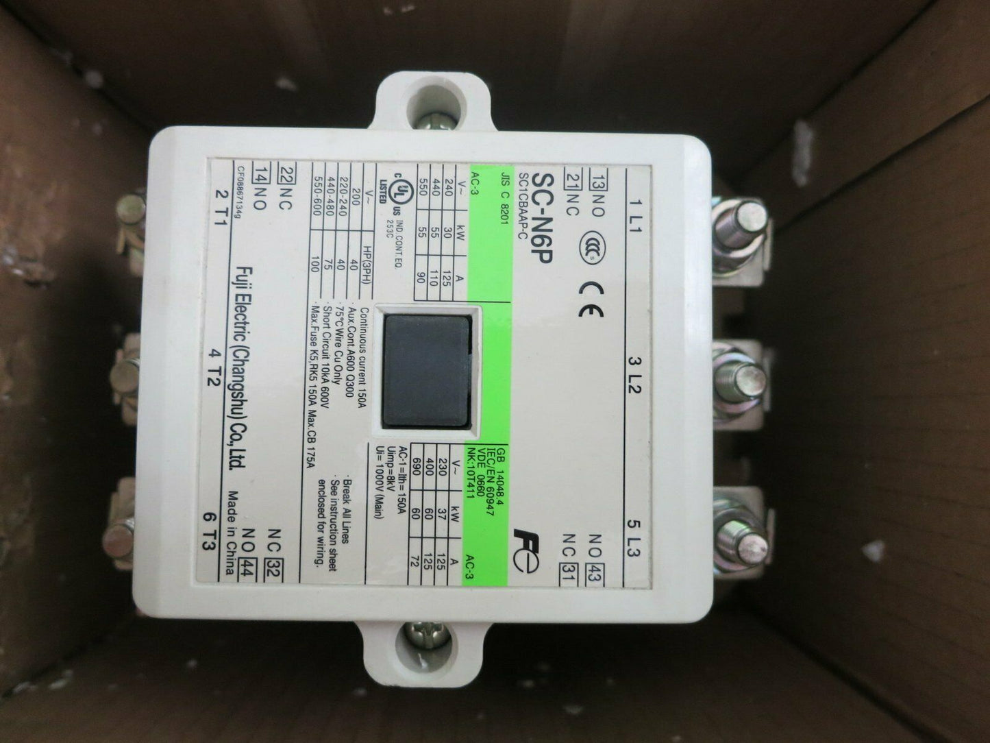 Fuji SC-N6P 220VAC Contactor - FUJI