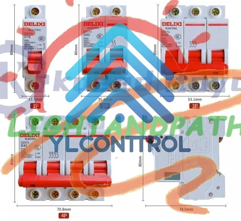 For Delixi DZ47S Series Air-Switch Circuit Breaker D-Type #Li