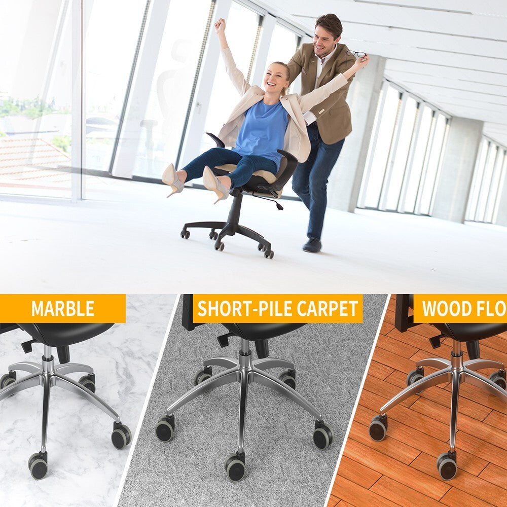 5PCS Office Chair Wheels casters 3 inch Silent chair Wheels for Hardwood Floors