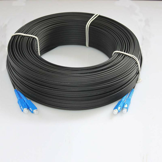 new 500M Fiber Optic Cable Jumper Outdoor SC SM Duplex FTTH Drop Patch Cord SC G657 - PLC TECH