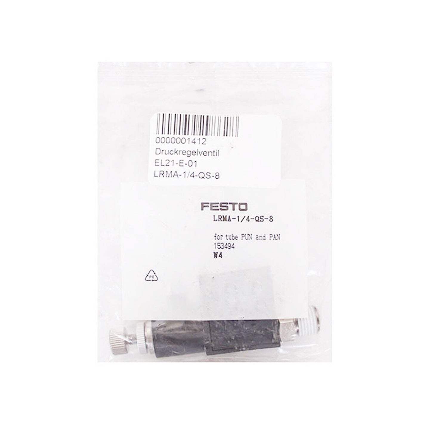 New Festo LRMA-1/4-QS-8 Pressure Regulation Valve - FESTO