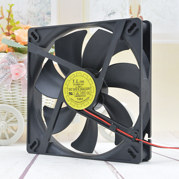 1pcs Y.L.FAN D14BH-24 14cm 24v 0.36A 14025 Power Supply Ultra-quiet fan