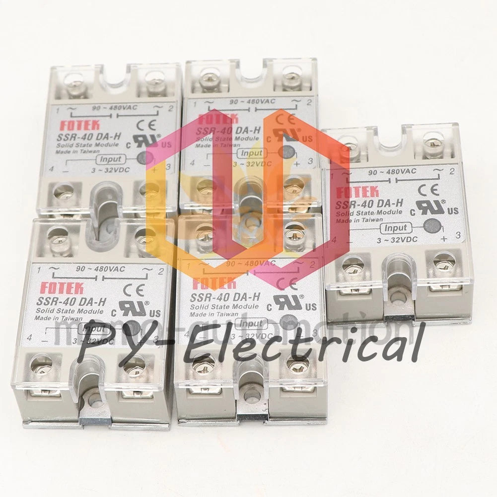 2 PCS FOTEK single-phase solid state relay SSR-40DA-H high voltage 480V 40A