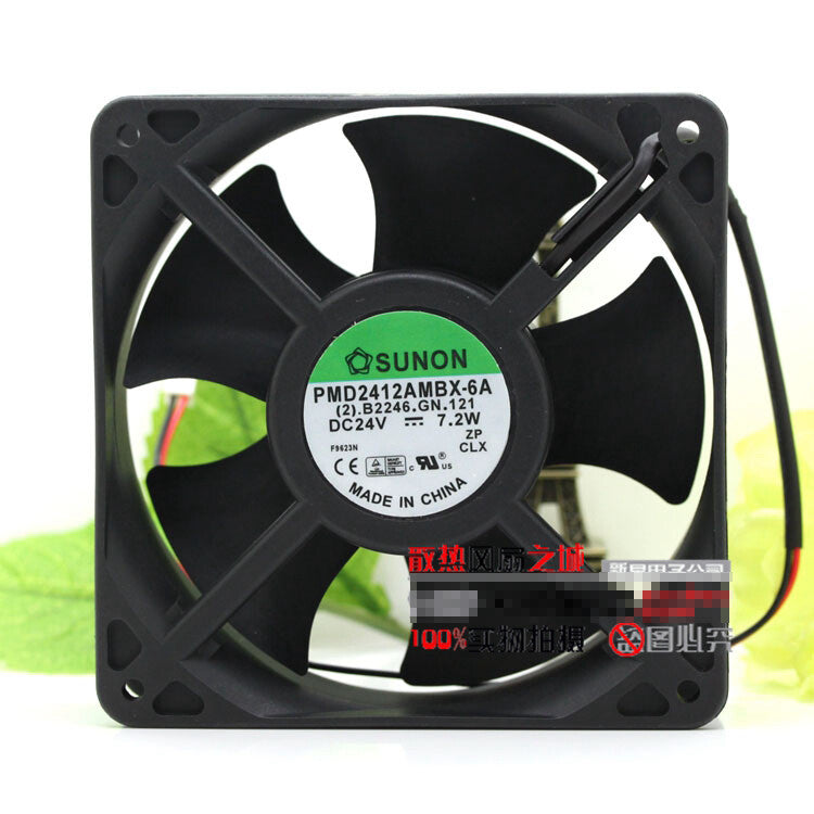 1pcs SUNON PMD2412AMBX-6A 12038 24V 7.2W12CM for Danfoss Inverter Fan 2pin