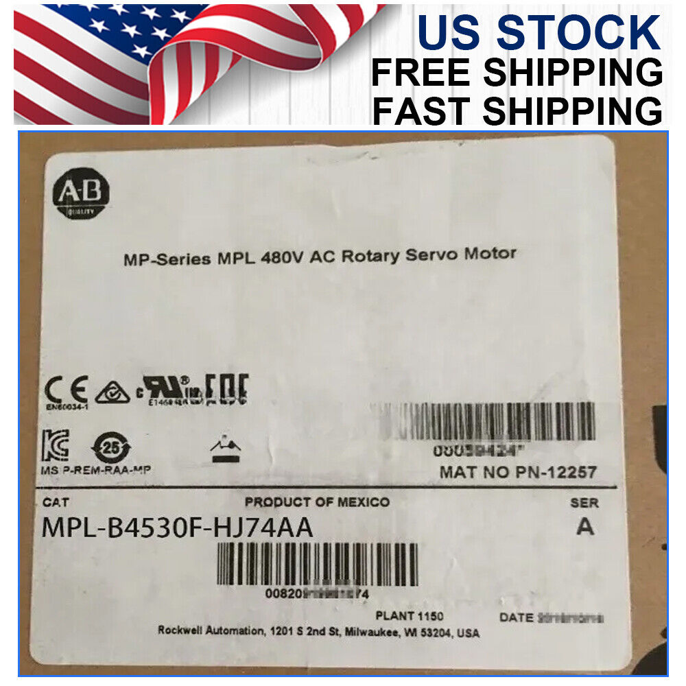 Allen Bradley MP Series MPL-B4530F-HJ74AA 480V AC Rotary Servo Motor New - ALLEN BRADLEY