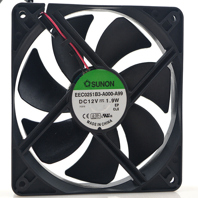 1pcs  SUNON EEC0251B3-A000-A99 12CM 12025 12V 1.9W 2-wire ultra-quiet fan