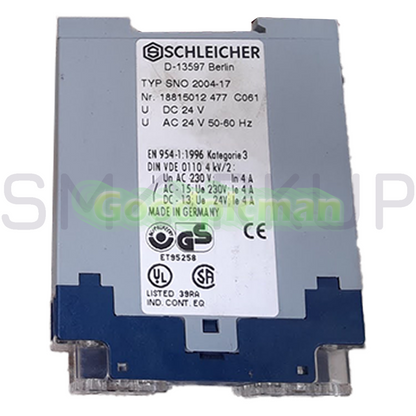 & Tested SCHLEICHER SNO 2004-17(A) Safety Relay 1Pcs/