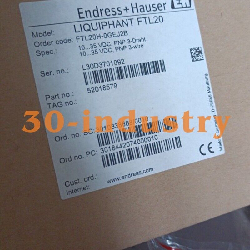 1PCS NEW FOR E+H FTL20H-0GEJ2B NEW IN BOX - E+H
