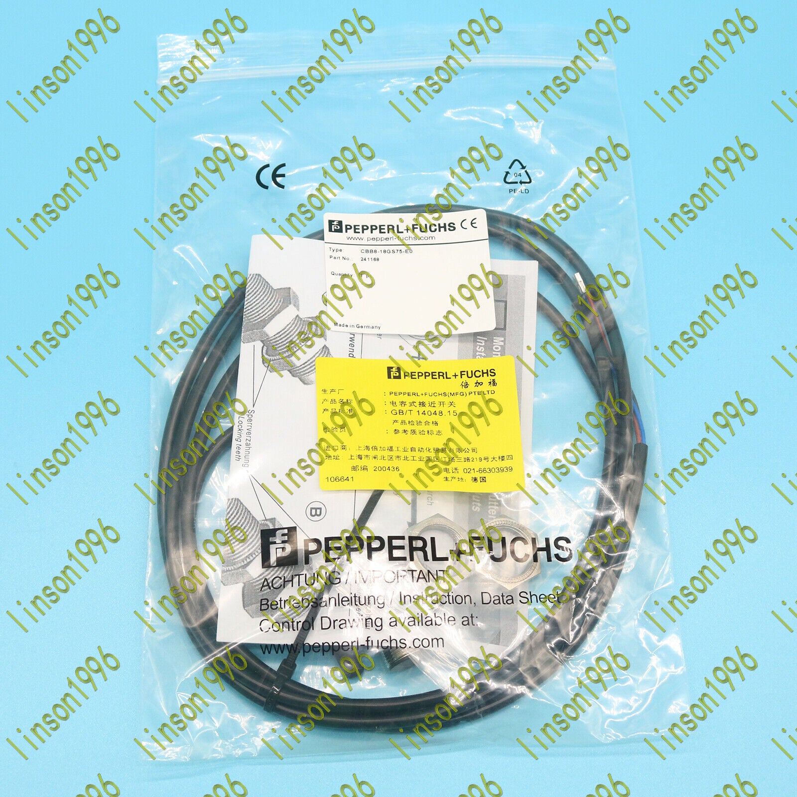 Pepperl+Fuchs CBB8-18GS75-E0 Proximity Switch - PEPPERL+FUCHS