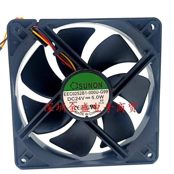 SUNON EEC0252B1-000U-G99 12025 DC24V 5W 12CM 3-Wire Inverter Cooling Fan