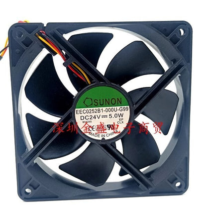 SUNON EEC0252B1-000U-G99 12025 DC24V 5W 12CM 3-Wire Inverter Cooling Fan