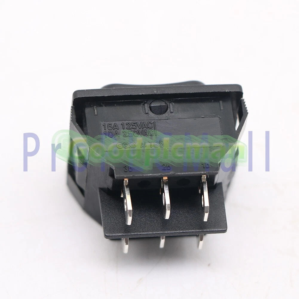 SCI R13-87 6 Pins 10A 250VAC Rocker Switch Double Side Self-Reset 1x