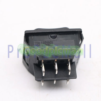 SCI R13-87 6 Pins 10A 250VAC Rocker Switch Double Side Self-Reset 1x