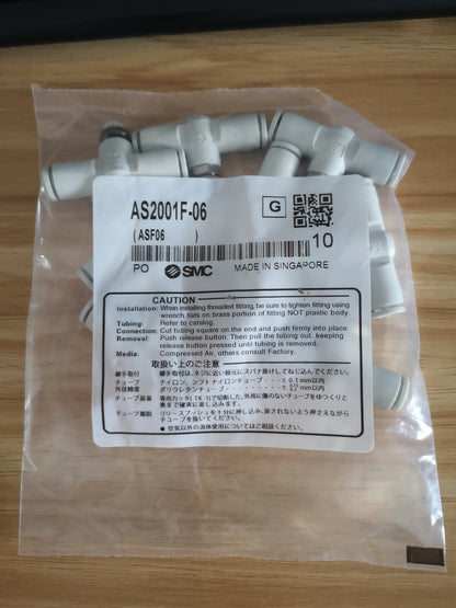 1Bag/10pcs SMC AS2001F-06 AS2001F06 Fittings Control Valve Free Shipping