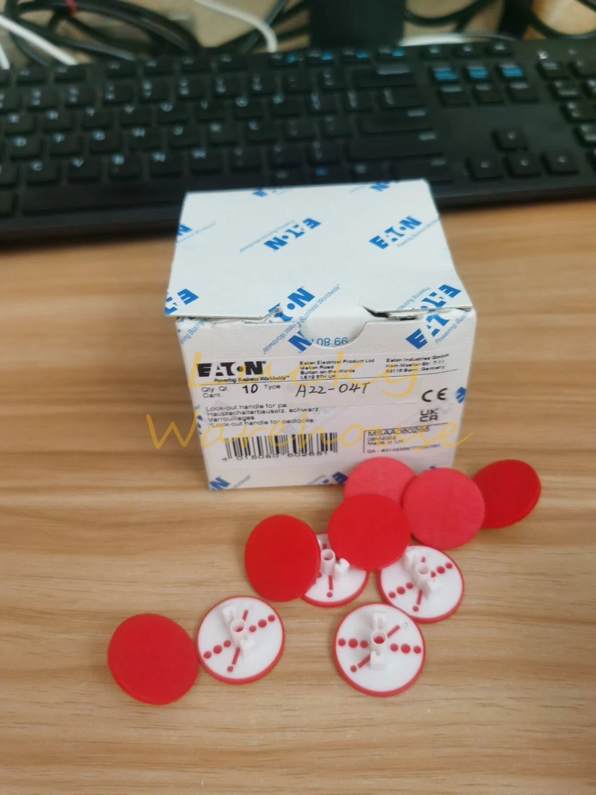 10PCS Eaton Moeller A22-04T A2204T Button Plates Red