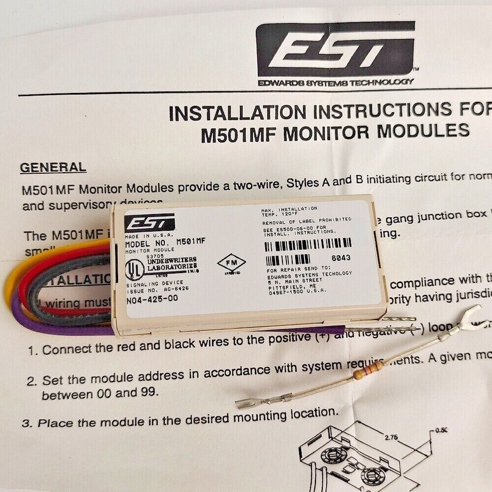 Brand New Est Edeards M501MF Mini Monitoring Module UPS - EST EDEARDS