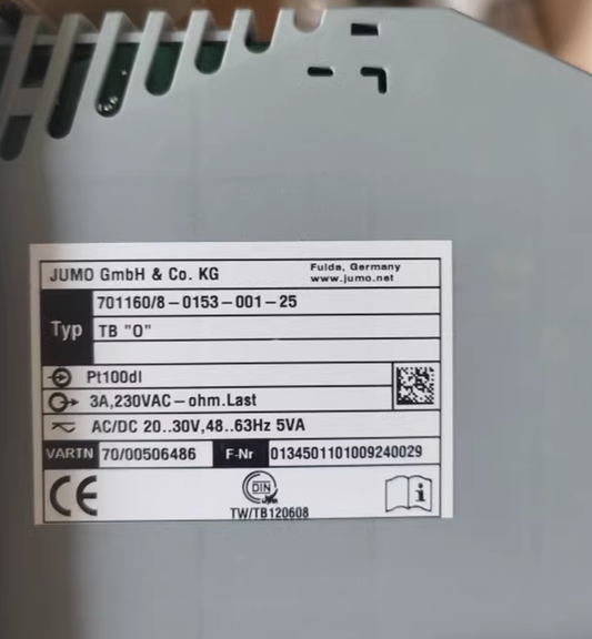 JUMO Temperature Controller 701160/8-0153-001-25 - JUMO