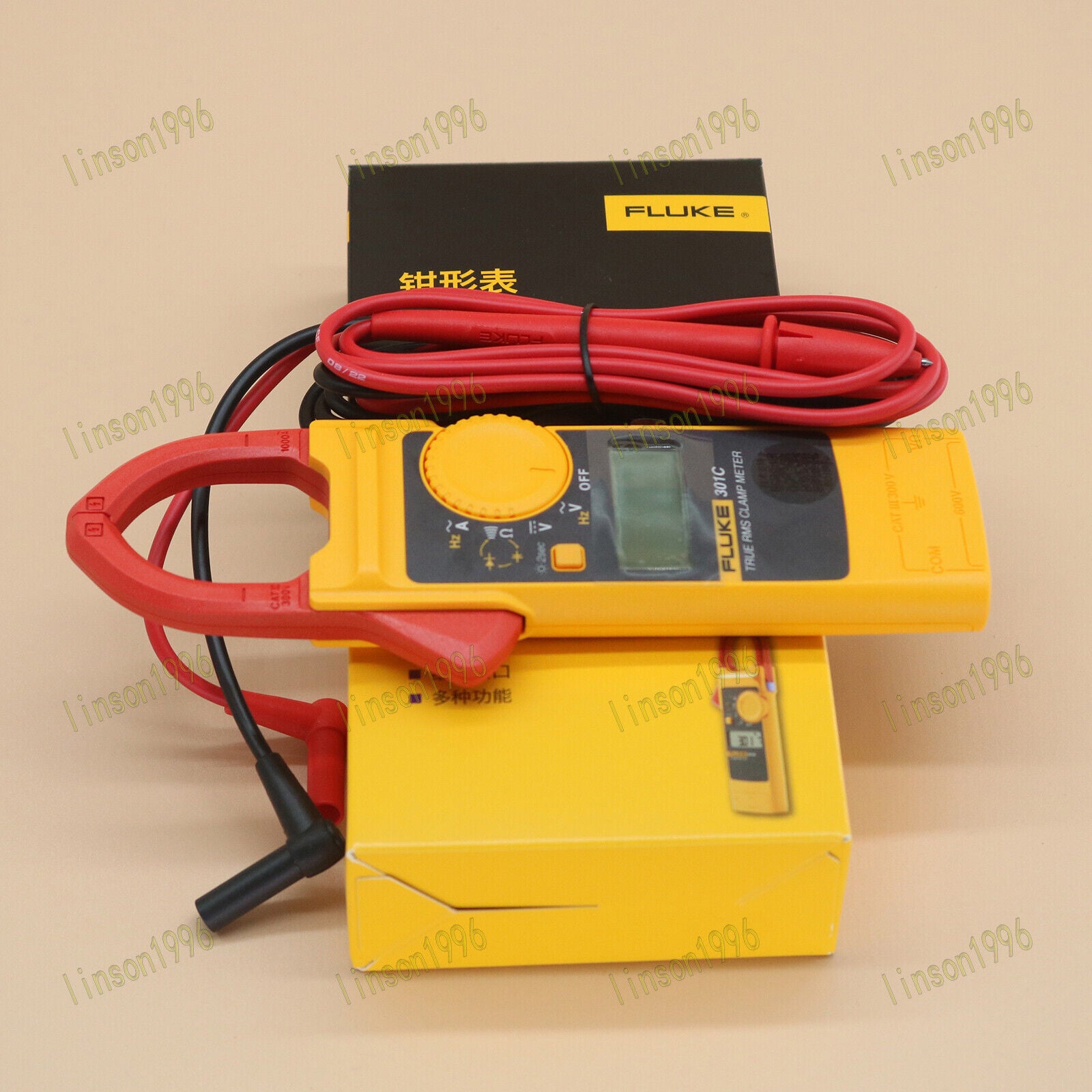 new One  Fluke 301C AC Digital Clamp Meter Voltage Tester Multitester ship Fluke