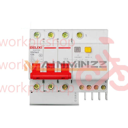 ONE DELIXI Circuit Breaker DZ47sLE 3P+N 16A 20A 25A 40A 50A 63A C16 -C63