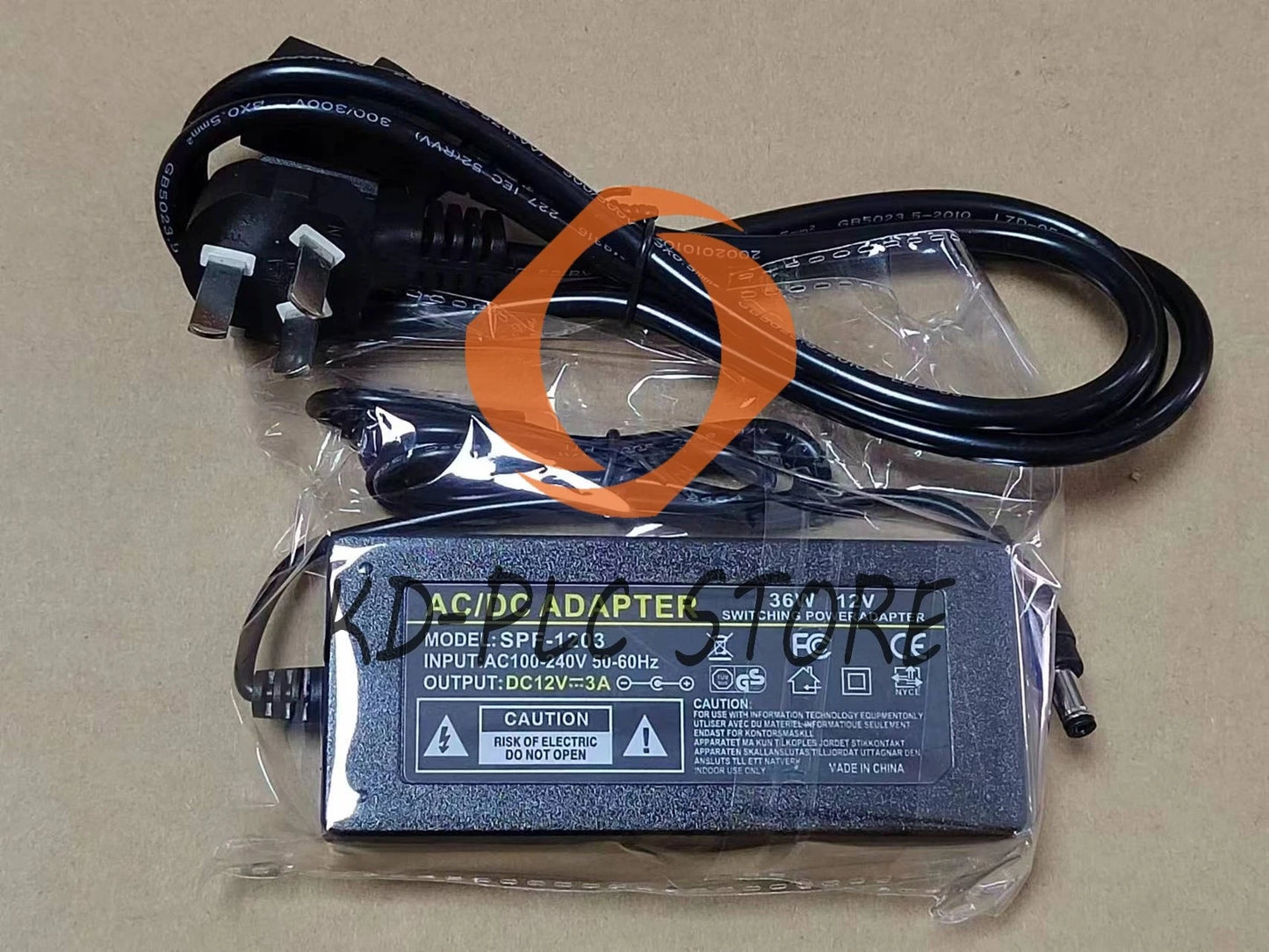 1PCS DC12V3A power adapter model SPF-1203