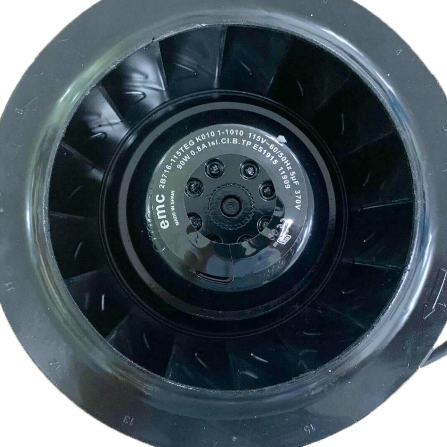 Efficient Centrifugal Turbine Fan for 115V 90W Applications - EMC