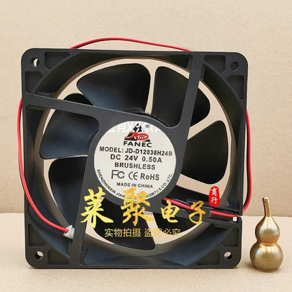 FANEC JD-D12038H24B 12038 DC24V 0.50A 12CM 2-Pin Silent Cooling Fan