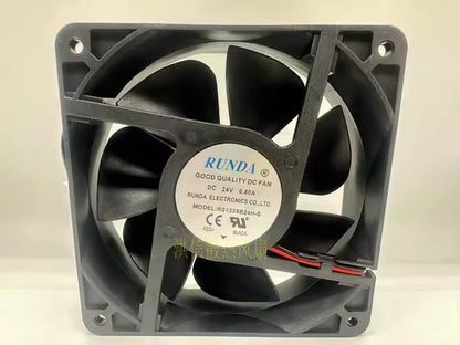 RUNDA RS1238B24H-S 12038 DC24V 0.80A 12CM 2-wire inverter silent cooling fan