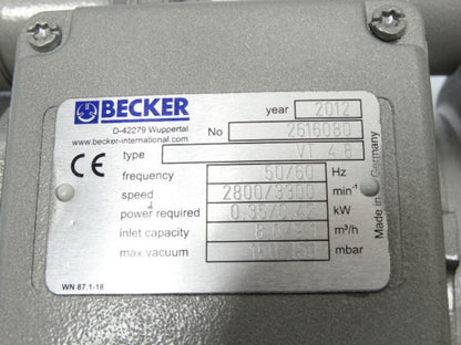 BECKER VT4.8 PUMP – High-Quality Pumps for Industrial and Commercial Use - BECKER