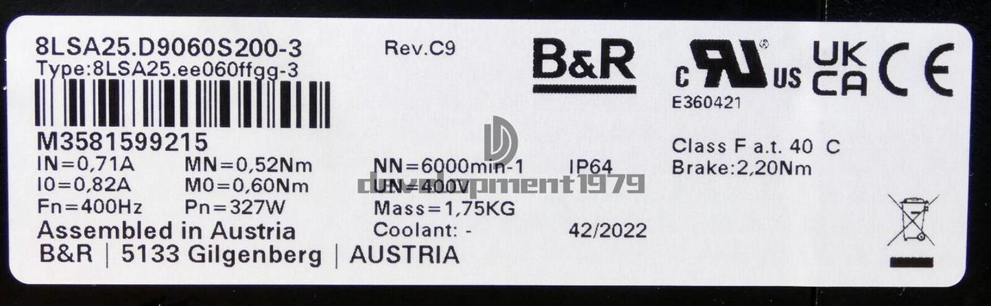 new 1PC B&R 8LSA25.D9060S200-3 servo motor - B&R