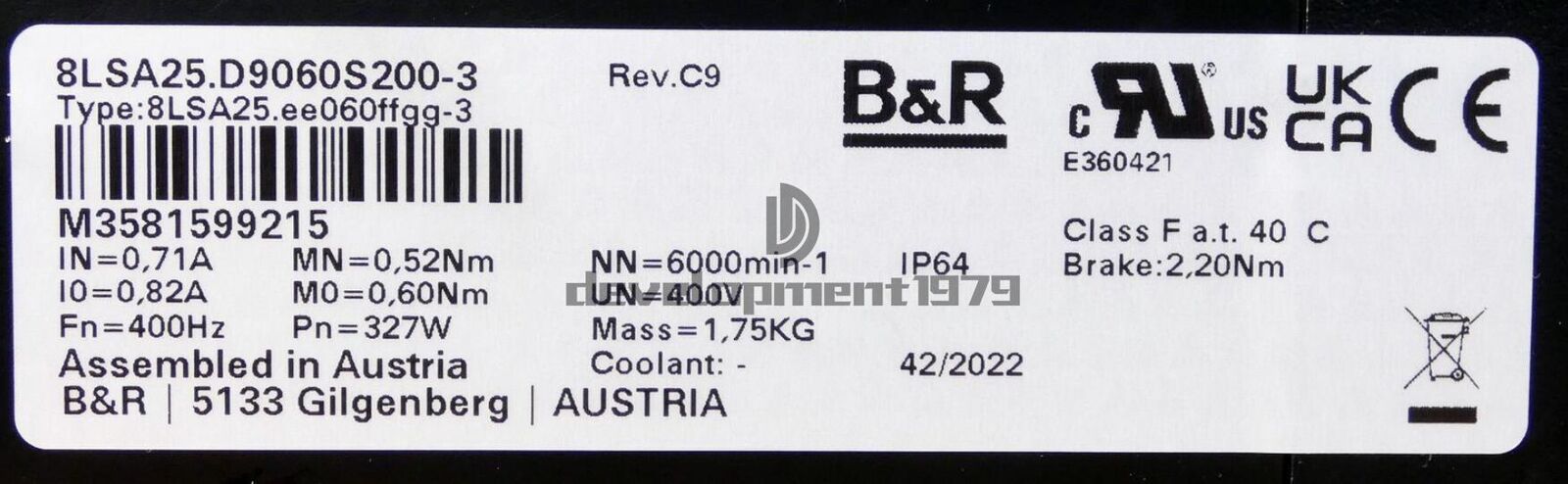 new 1PC B&R 8LSA25.D9060S200-3 servo motor - B&R