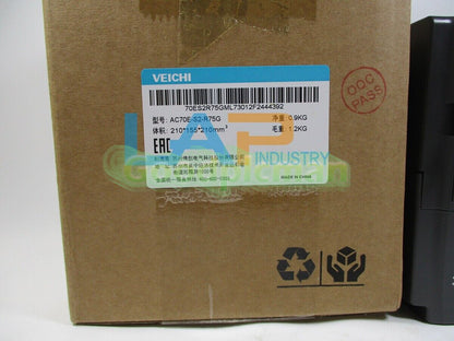 1PCS FOR VEICH Inverter AC70E-S2-R75G 0.75KW 1PH AC220V 3PH AC 4A 0-400Hz