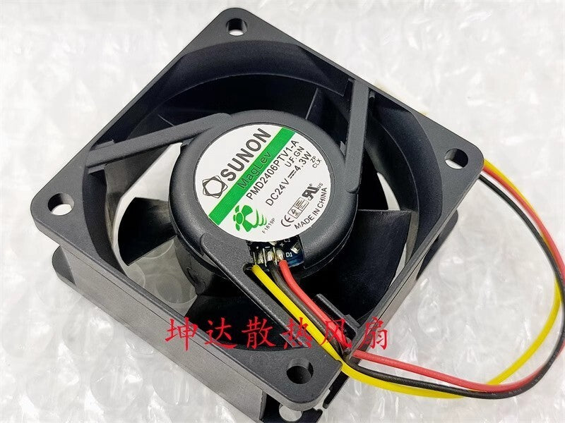 SUNON PMD2406PTV1-A U.F.GN 6025 DC24V 4.3W 6CM 3-Pin Cooling Fan