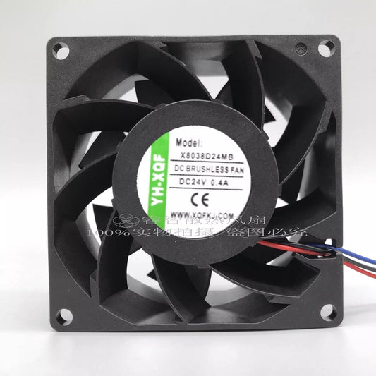 YH-XQF X8038D24MB 8038 DC24V 0.40A 8CM 3-Wire Inverter Cooling Fan