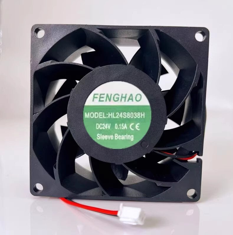 FENGHAO HL24S8038H 8038 DC24V 0.15A 8CM 2-wire Inverter Cooling Fan