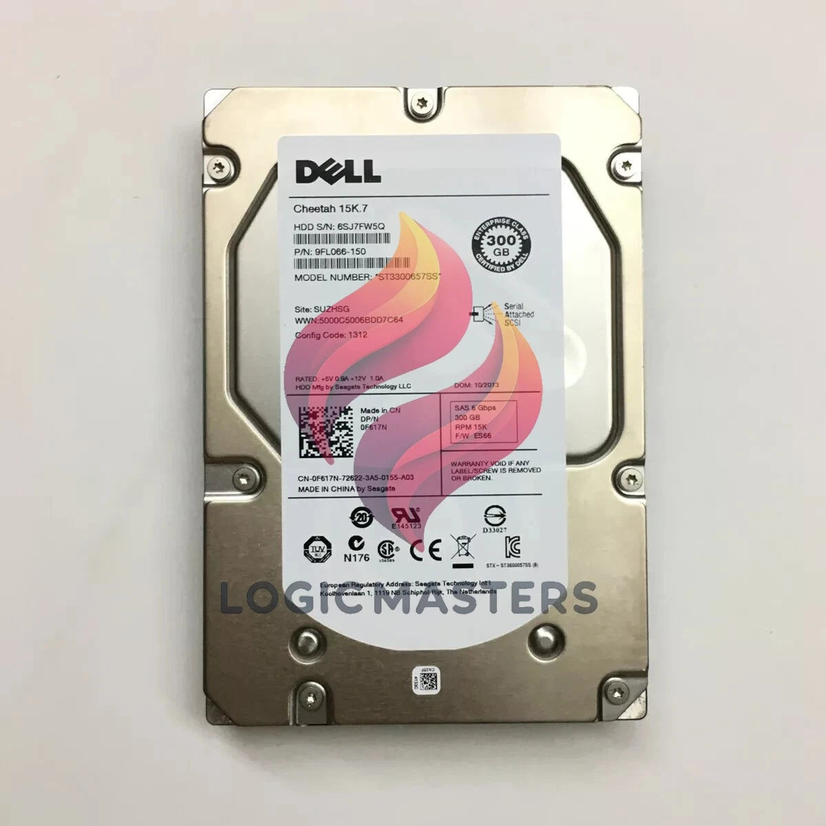 Dell F617N 0F617N Cheetah ST3300657SS 15K.7 300GB 6G 3.5 SAS HDD HARD DRIVE