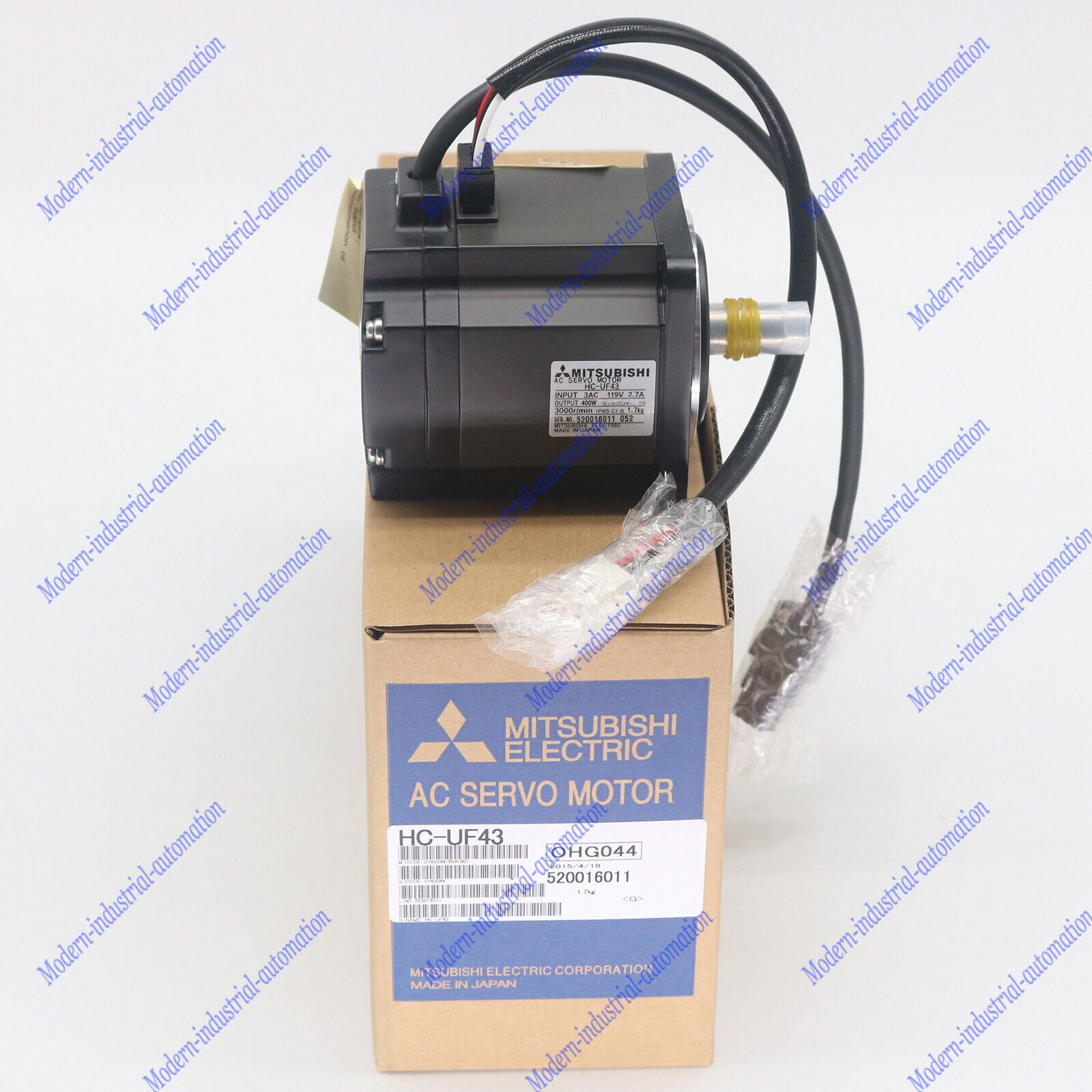 new Mitsubishi In Box HC-UF43 Servo Motor HCUF43 One year - MITSUBISHI