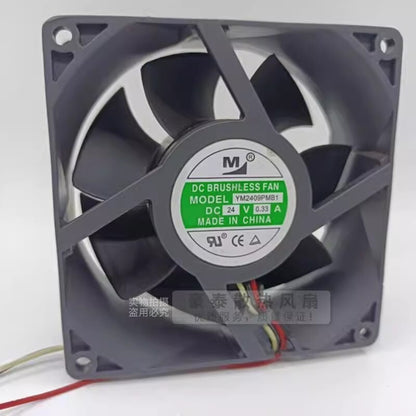M YM2409PMB1 9038 DC24V 0.33A 9CM 3-Wire Inverter Cooling Fan