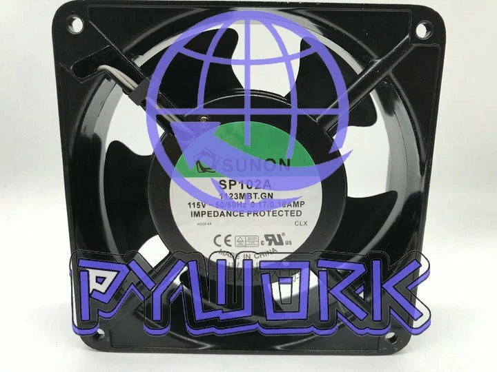 1PCS SUNON Fan SP102A 1123MBT.GM AC 115V-50/60Hz 0.17/0.16AMP 12038 12CM