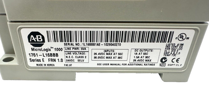 used Allen Bradley 1761-L16BBB Micrologix 1000 Controller - ALLEN BRADLEY