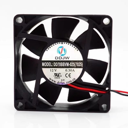 DDJW DD70BBVM025 12V 0.3A 2-Wire Silent Cooling Fan
