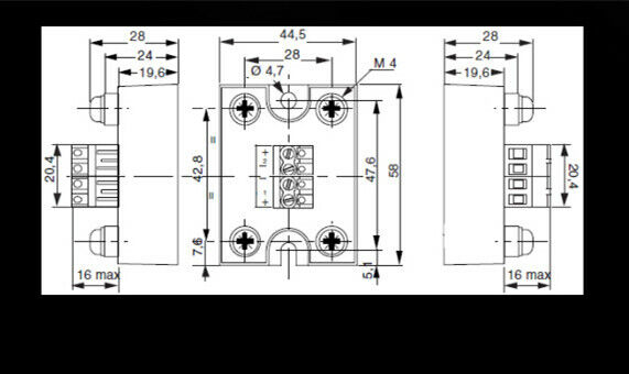 new Replace Dual-control single-phase solid state relay 35A DC-AC 10~30VDC/24-600VAC - UNKNOWN BRAND