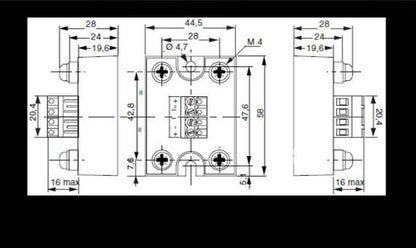 new Replace Dual-control single-phase solid state relay 35A DC-AC 10~30VDC/24-600VAC - UNKNOWN BRAND