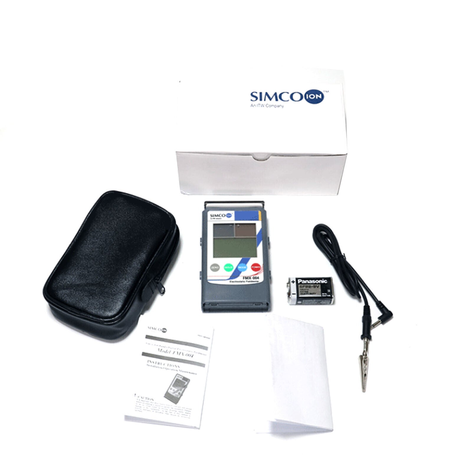new simco fmx-004 handheld lcd electrostatic field meter static tester