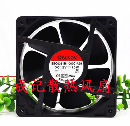 SUNON EEC0381B1-000C-A99 12038 DC12V 10W 2-Wire Inverter Cooling Fan