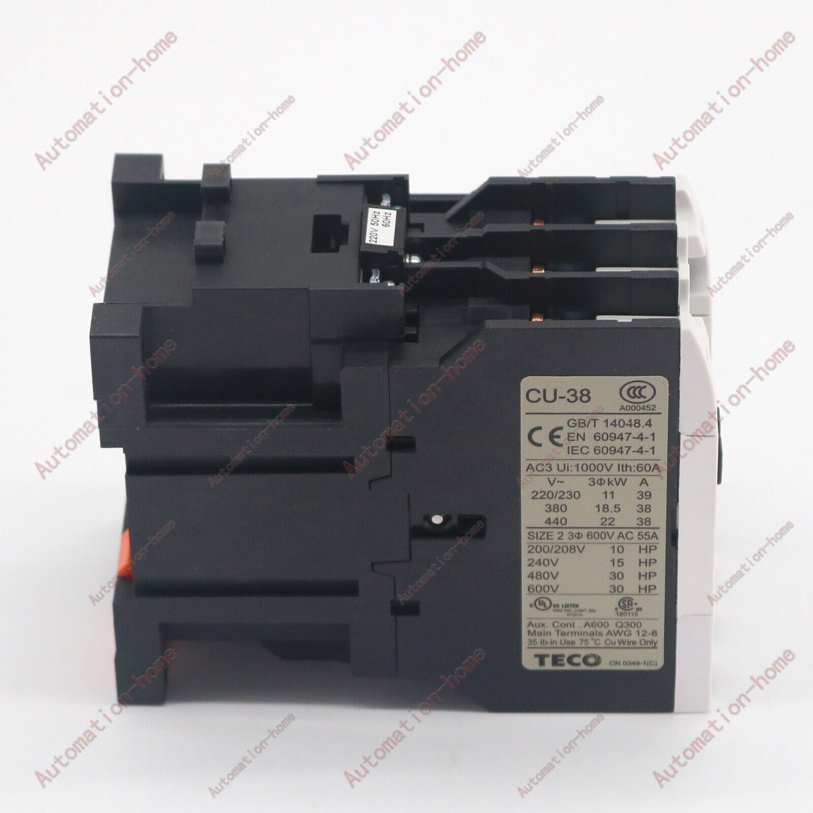 new ONE  TECO CU-38 220VAC Magnetic Contactor#QW