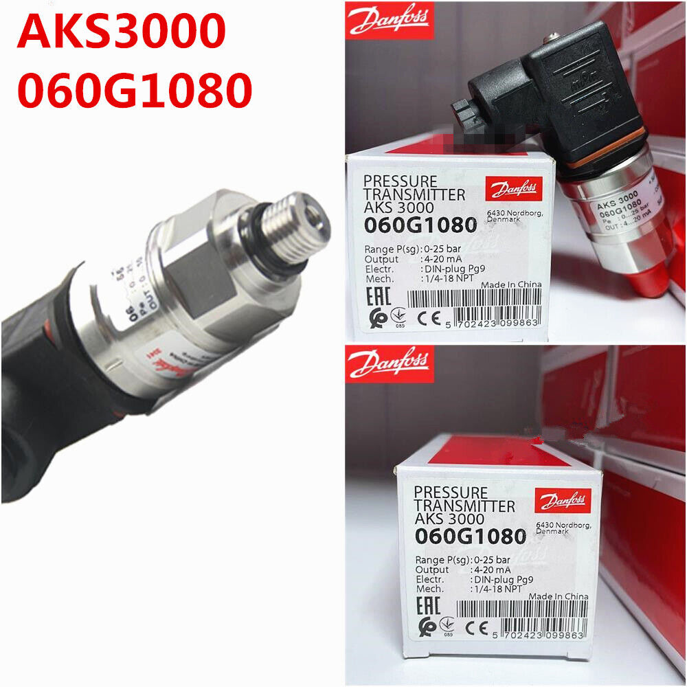 new 1pcs Danfoss AKS3000 060G1080 0-25bar Pressure Transmitter Sensor - DANFOSS