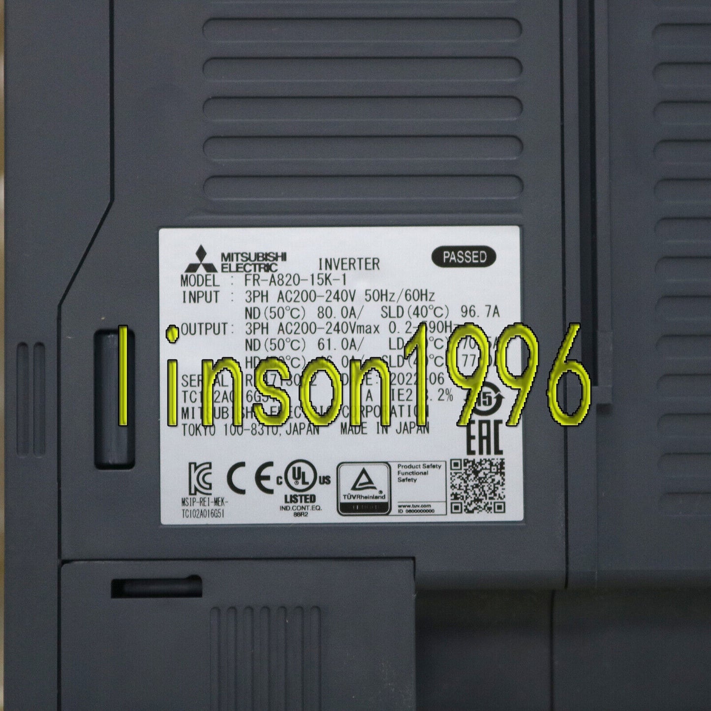 new Mitsubishi Inverter In Box FR-A820-15K-1 - MITSUBISHI