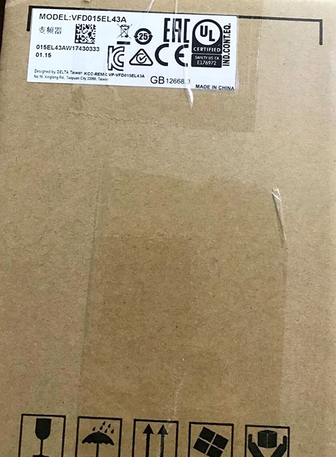 Delta VFD015EL43A Inverter Frequency Converter, 1.5KW, 380V, 3-Phase - DELTA