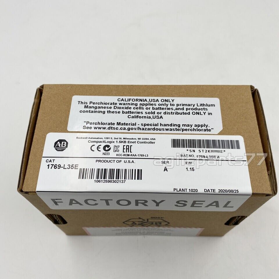 AB 1769-L35E SER A CompactLogix EtherNet Processor 2023 New Factory Sealed - COMPACTLOGIX