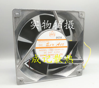 1pcs SANYO 109E1224H101 DC24V 0.25A 120 * 120 * 38mm aluminum frame fan